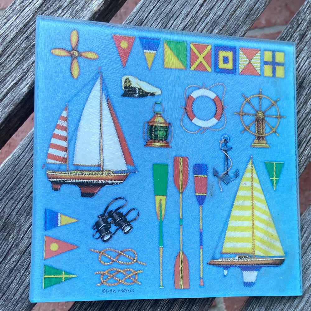 Dan Morris Nautical Themed Decorative Tile trivet